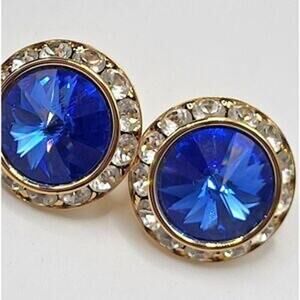 BOGO FREE BLUE STUD STATEMENT EARRINGS